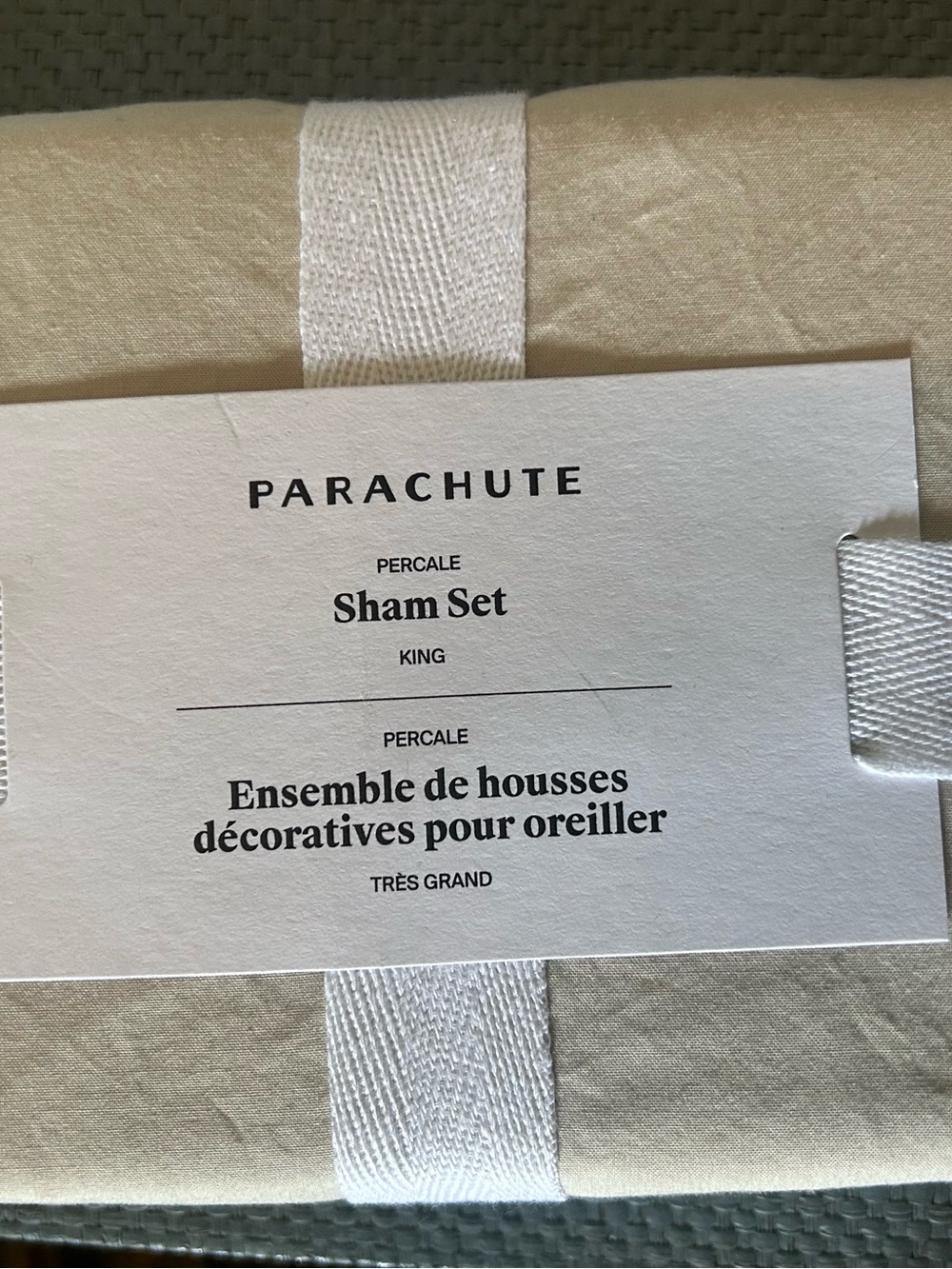 Parachute Percale King Sham Set in Bone